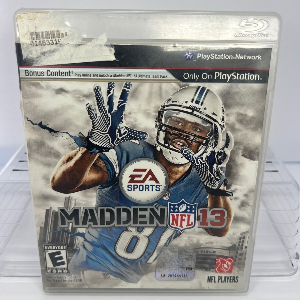 Madden‎ NFL 13 Video Game for PlayStation 3 Disc Football PS3